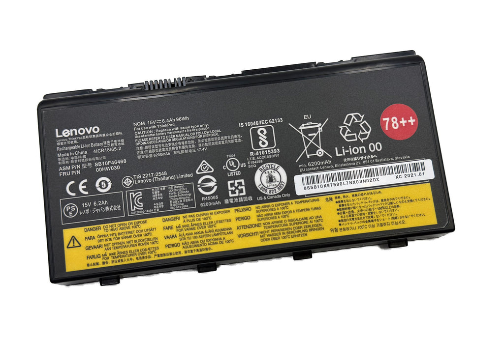 Battery Notebook Lenovo Thinkpad P70 P71 P72 Series 00HW030 78++