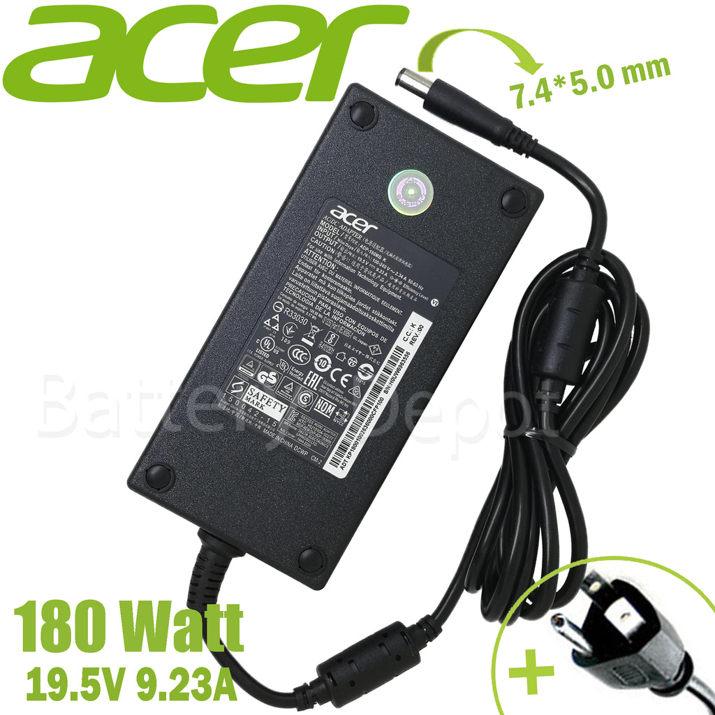 Acer 180W 7.4x5.0 mm AC Adapter สายชาร์จ Acer อแดปเตอร์